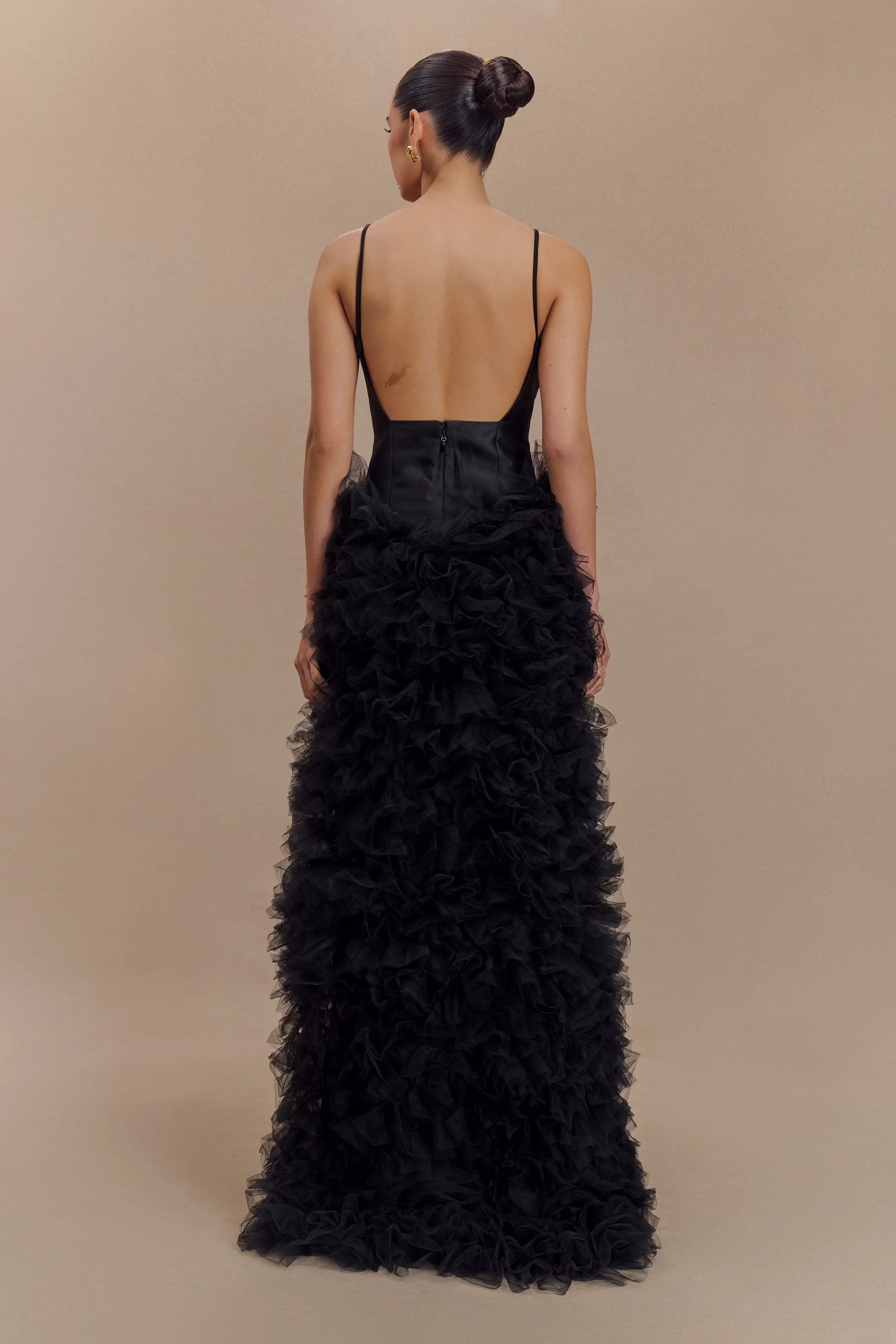 Magnolia Tiered Ruffle Maxi Dress - Black bold appearance Fall Outfit