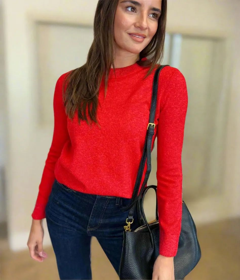 Red Recycled Blend Jumper Layering pieces