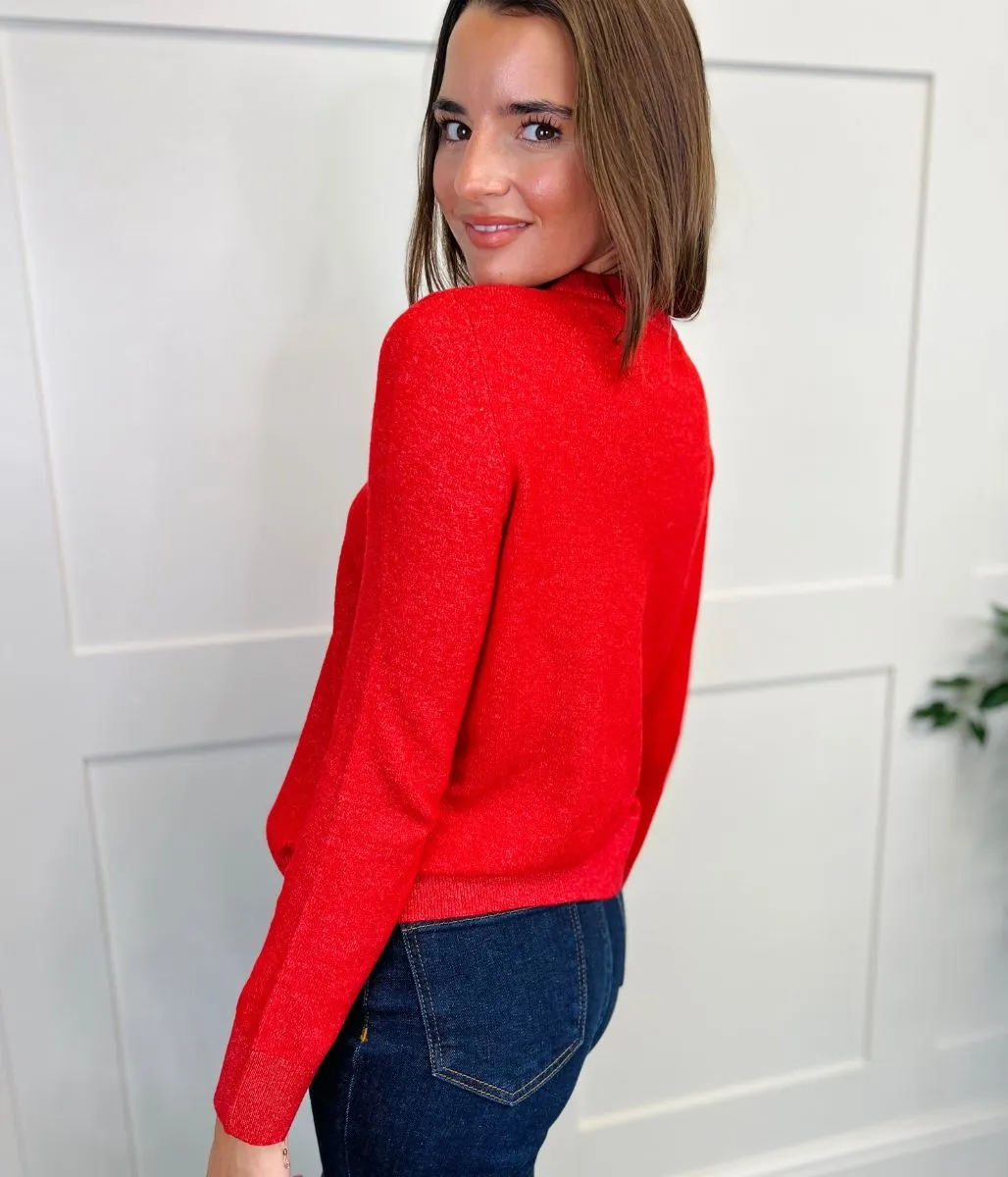 Soft Layers Breathable Comfort Fit Red Recycled Blend Jumper
