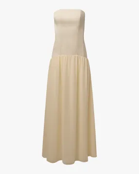 Quick Layer Neutral Tones Strapless Corset Gown
