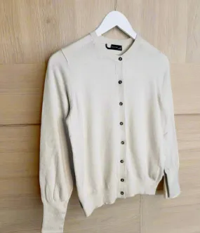 Soft Texture Natural Classic Round Neck Cardigan