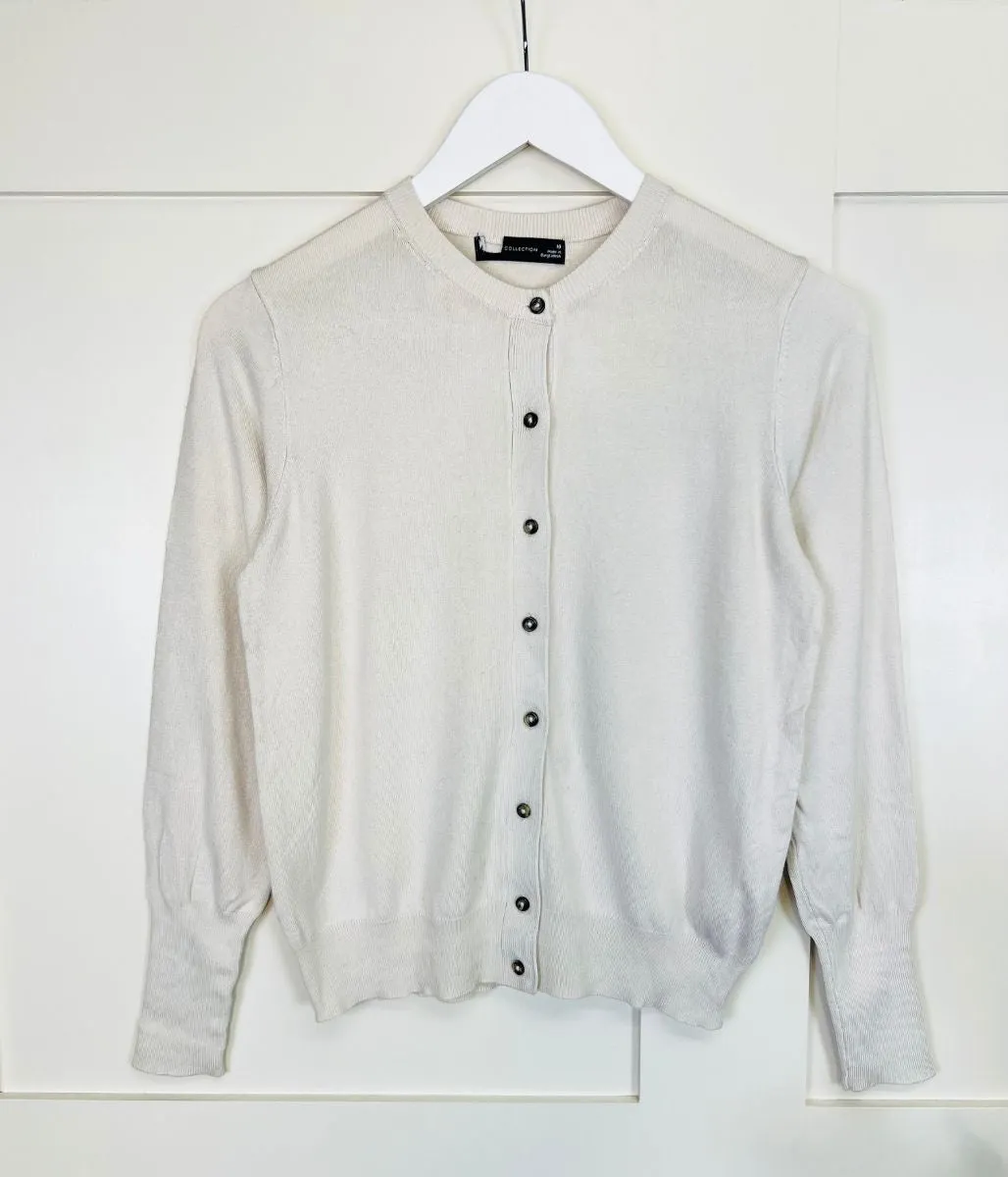 Natural Classic Round Neck Cardigan Cozy Thermal Quick Dry Performance