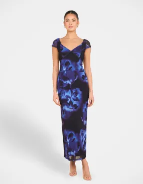 Xavier Cap Sleeve Maxi Dress Luxury Feel Balanced Fit