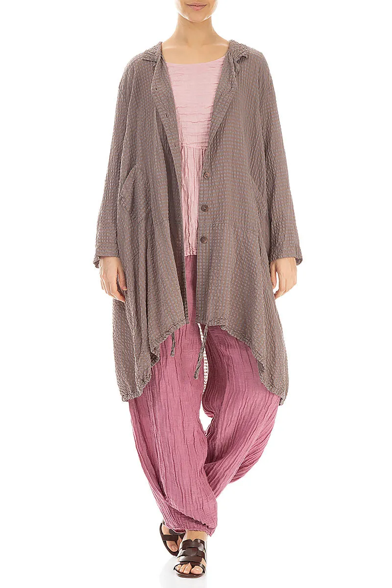 TearResistant Reinforcements LowProfile Design Flared Truffle Textured Silk Jacket