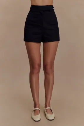 Massima Linen Shorts - Black QuickReleaseClosures No Ride Up