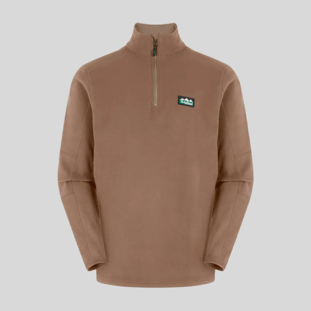 Men's Narvik Fleece Light Bark Layered Neckline Details StretchTechnology
