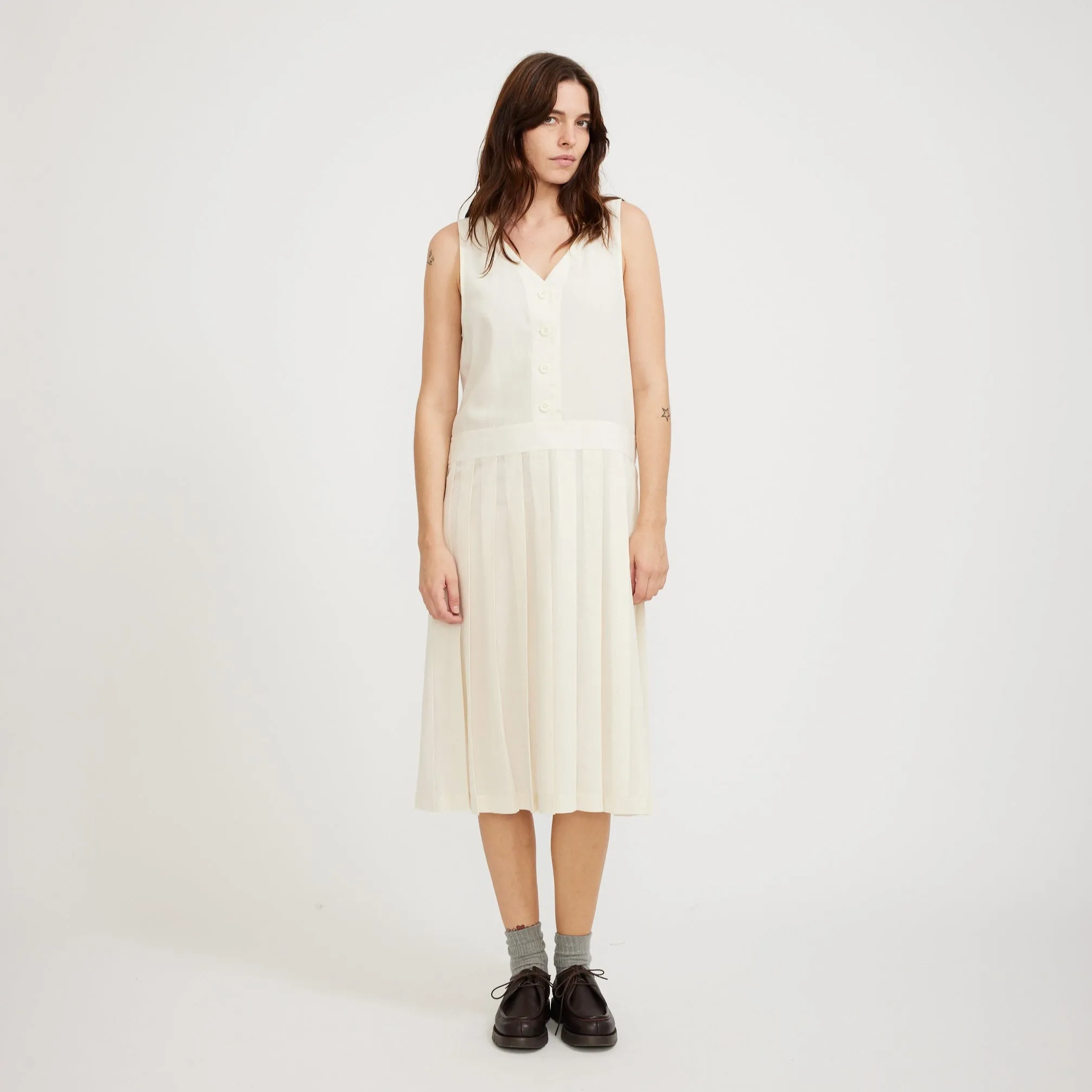 Cool Elegance Thao Smock Off White