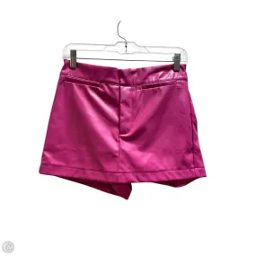 Non Slip Waist Holiday Travel Skort By Glam In Pink, Size: 4