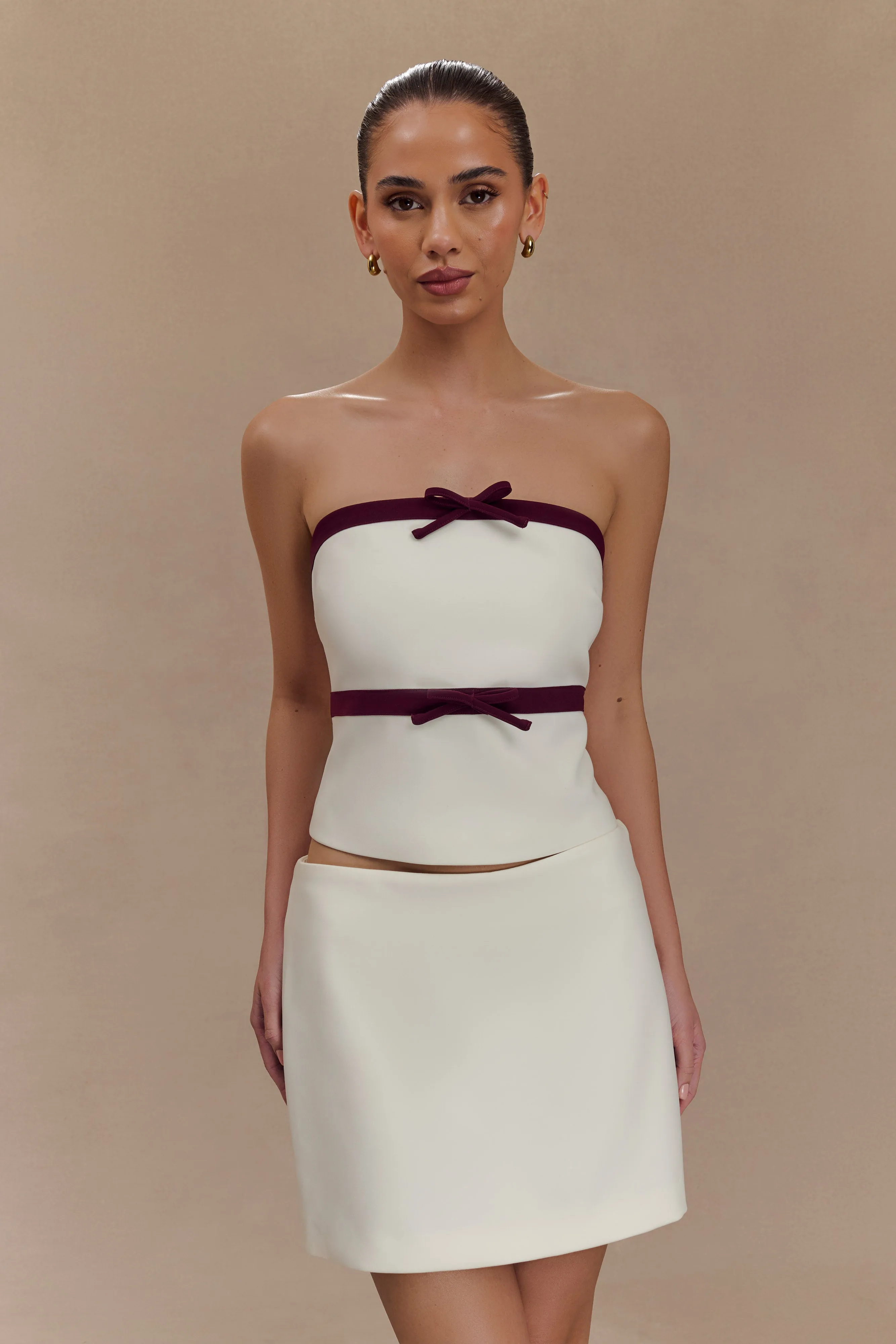 Aisha Suiting Mini Skirt - Ivory Timeless Wear Tall Length