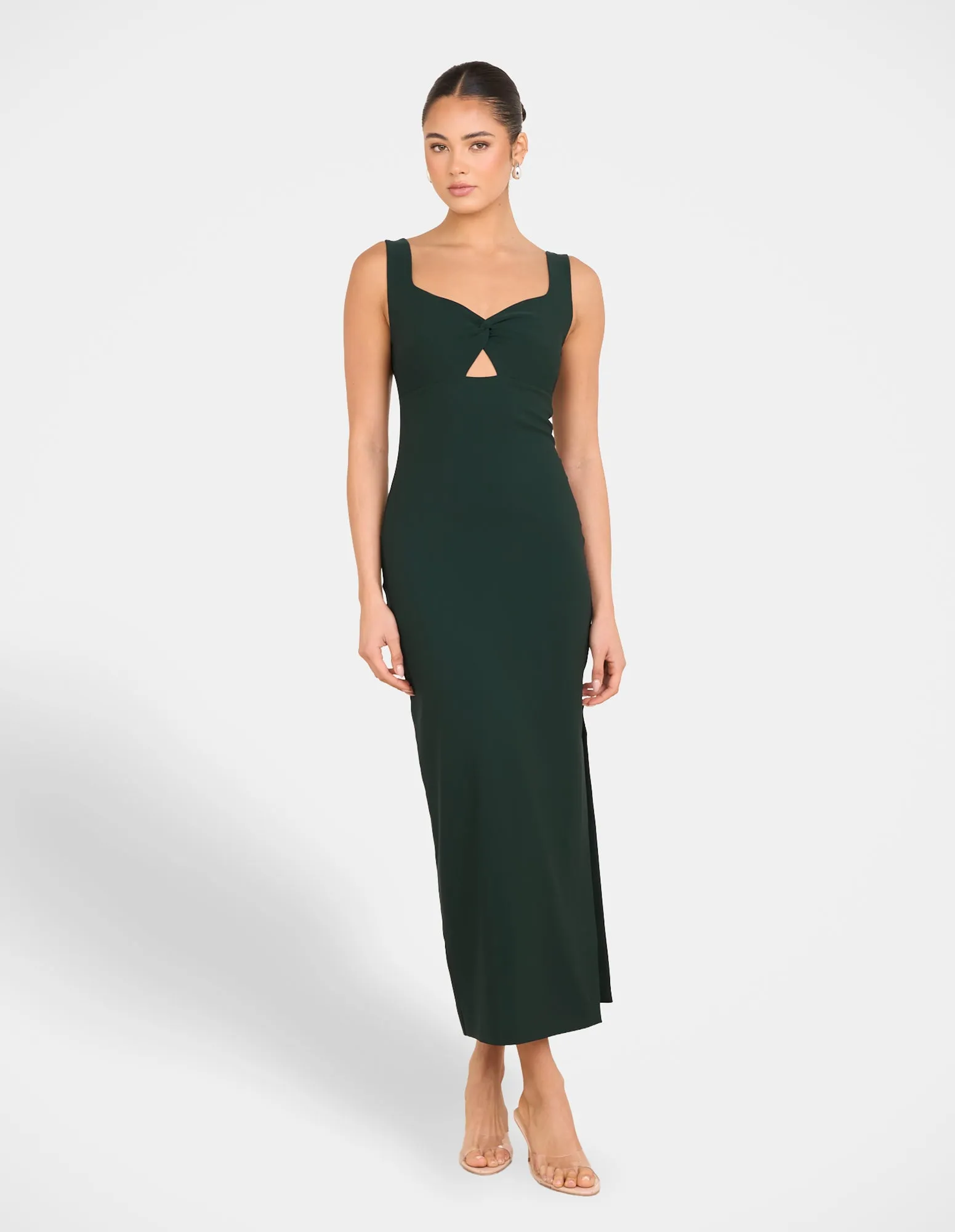 Light and Comfortable Wear Light Wrap Varga Twist Front Maxi Dress