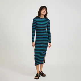 Raindrops Dress Multi Blue Lounge Ready Silky Surface
