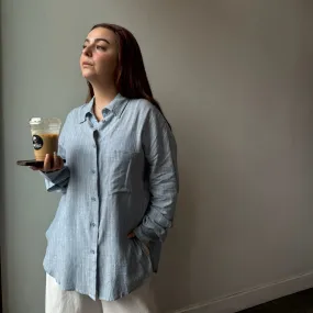 Polka Dot tall size COAST Pinstripe Shirt