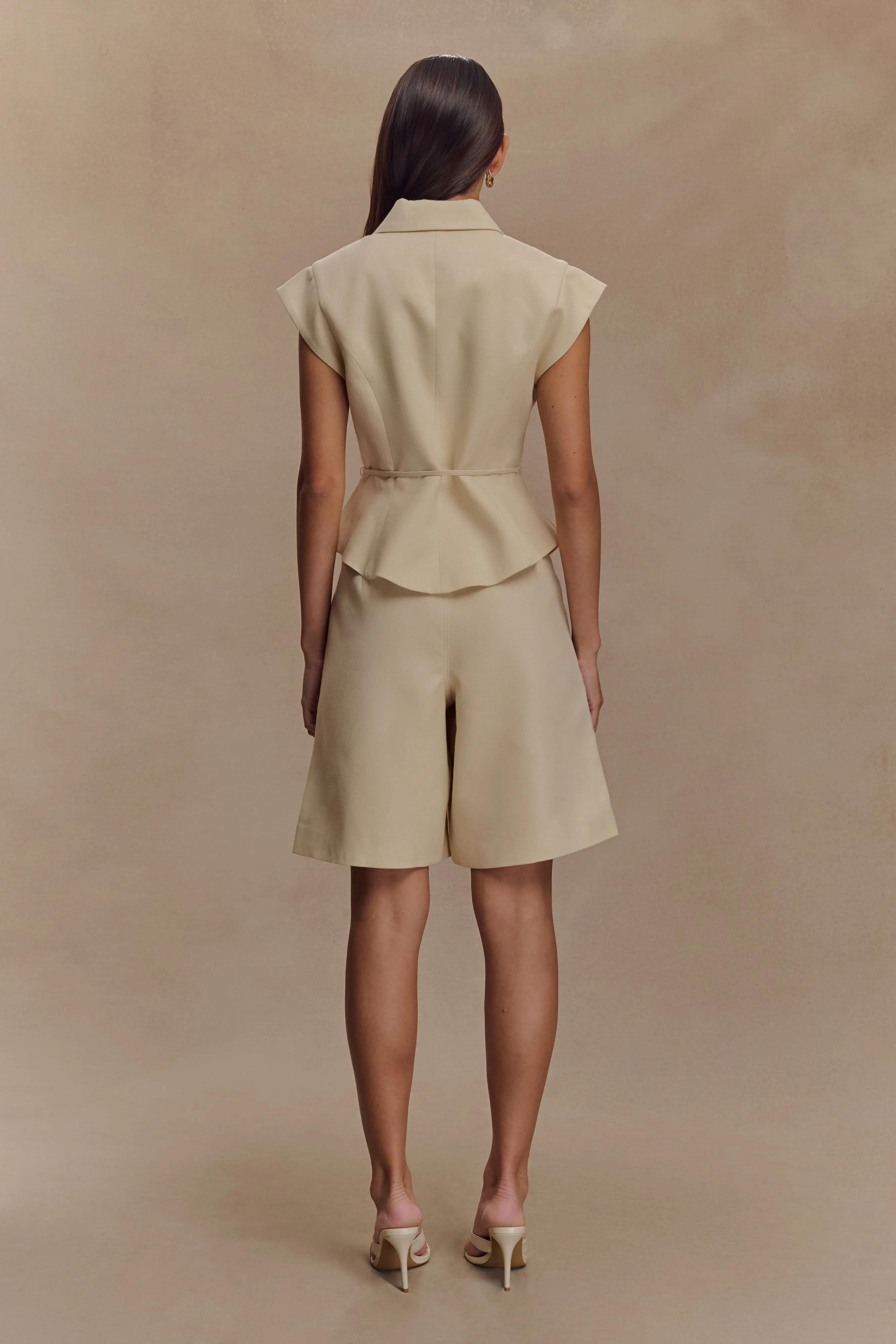 Travel Ready Andina Linen Shorts - Natural Beige
