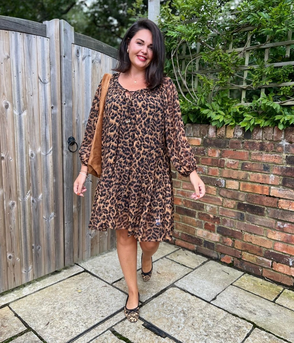 Leopard Print Willow Tiered Dress Comfortable fit