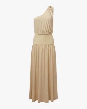 Relaxed Wear One Shoulder Maxi Dress