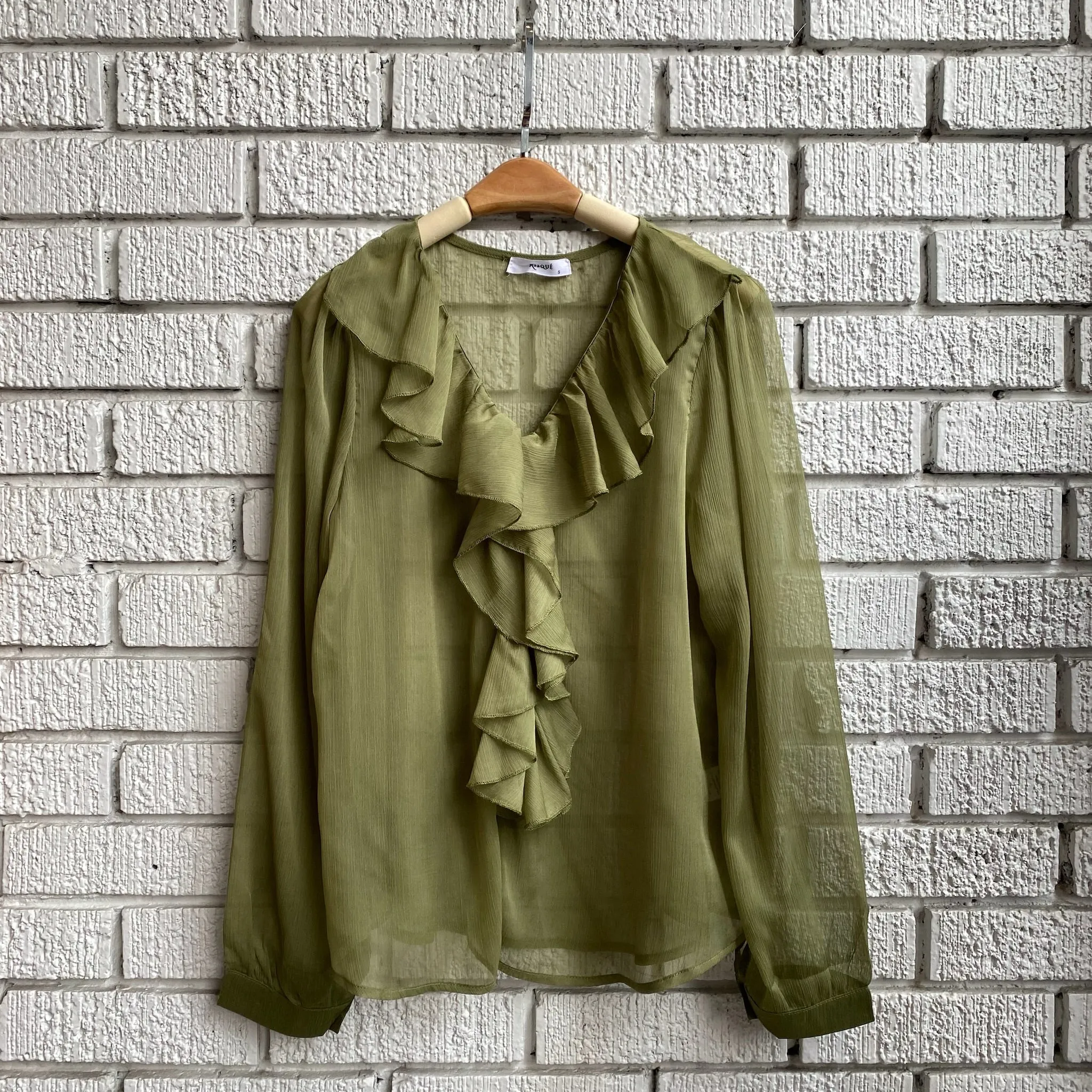 Zip Front VIENNA Ruffle Shirt