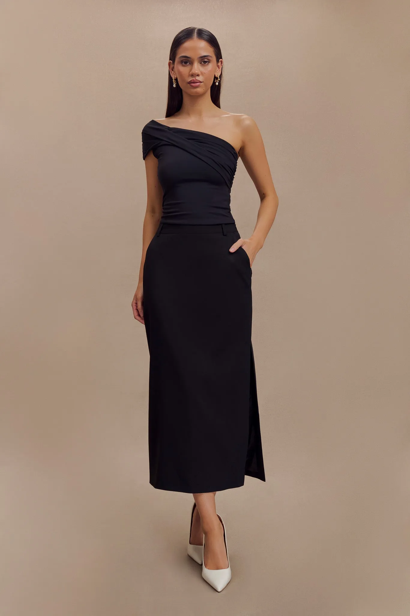 Ambrose Midi Skirt - Black AbrasionResistant Weekend Adventure