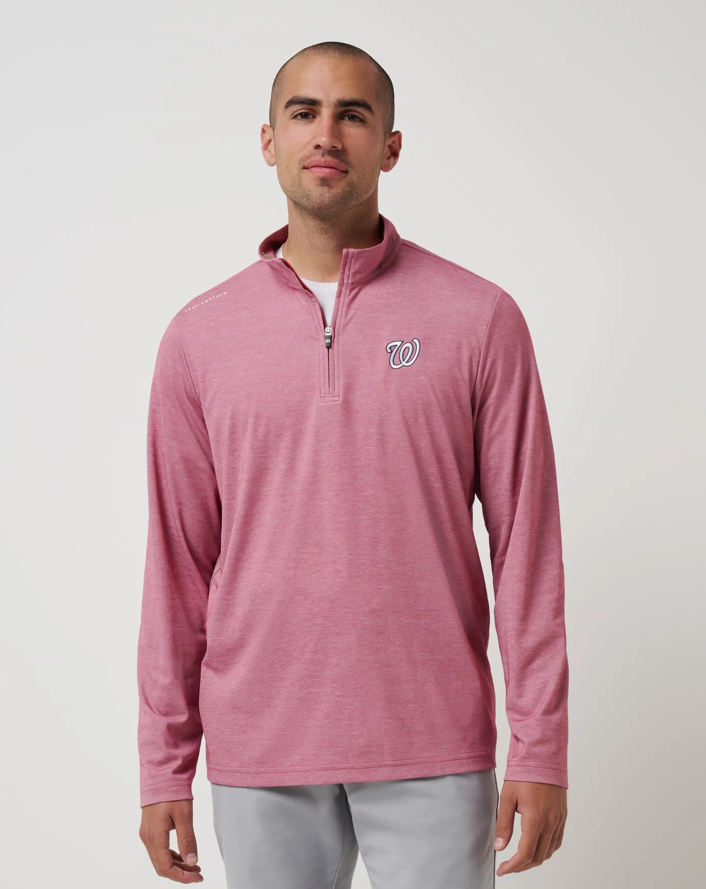 Washington Nationals Time To Tailgate Quarter Zip Abrasion Resistant Surface Flexible Neckline