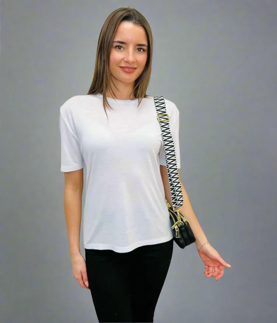 Euro Mood Epic Glow White Relaxed Short Sleeve Tee