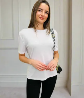 QuickReleaseClosure White Relaxed Short Sleeve Tee