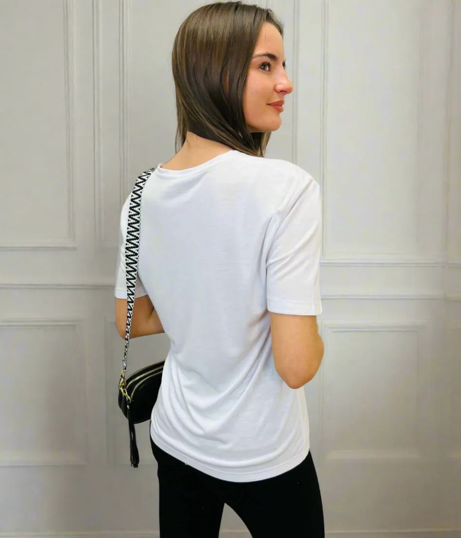 Tulle Soul White Relaxed Short Sleeve Tee