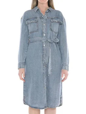 Art Inspired JUMP SOFT DENIM TIE DRESS