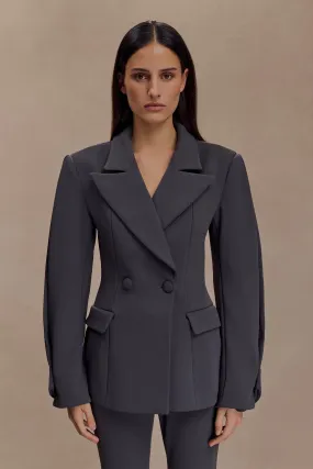 Wet Wicking Wesley Structured Blazer - Charcoal Shadow