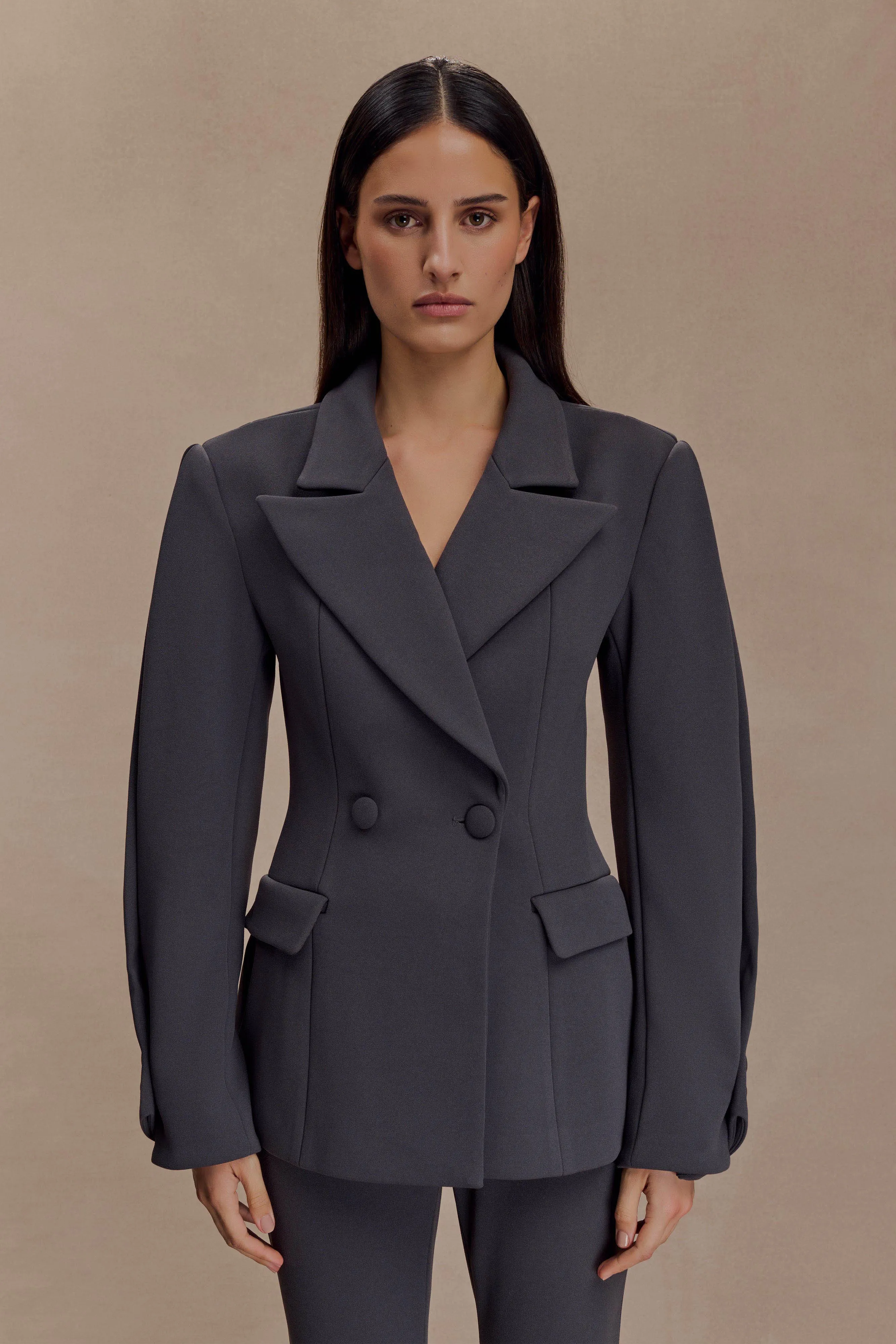 Wet Wicking Wesley Structured Blazer - Charcoal Shadow