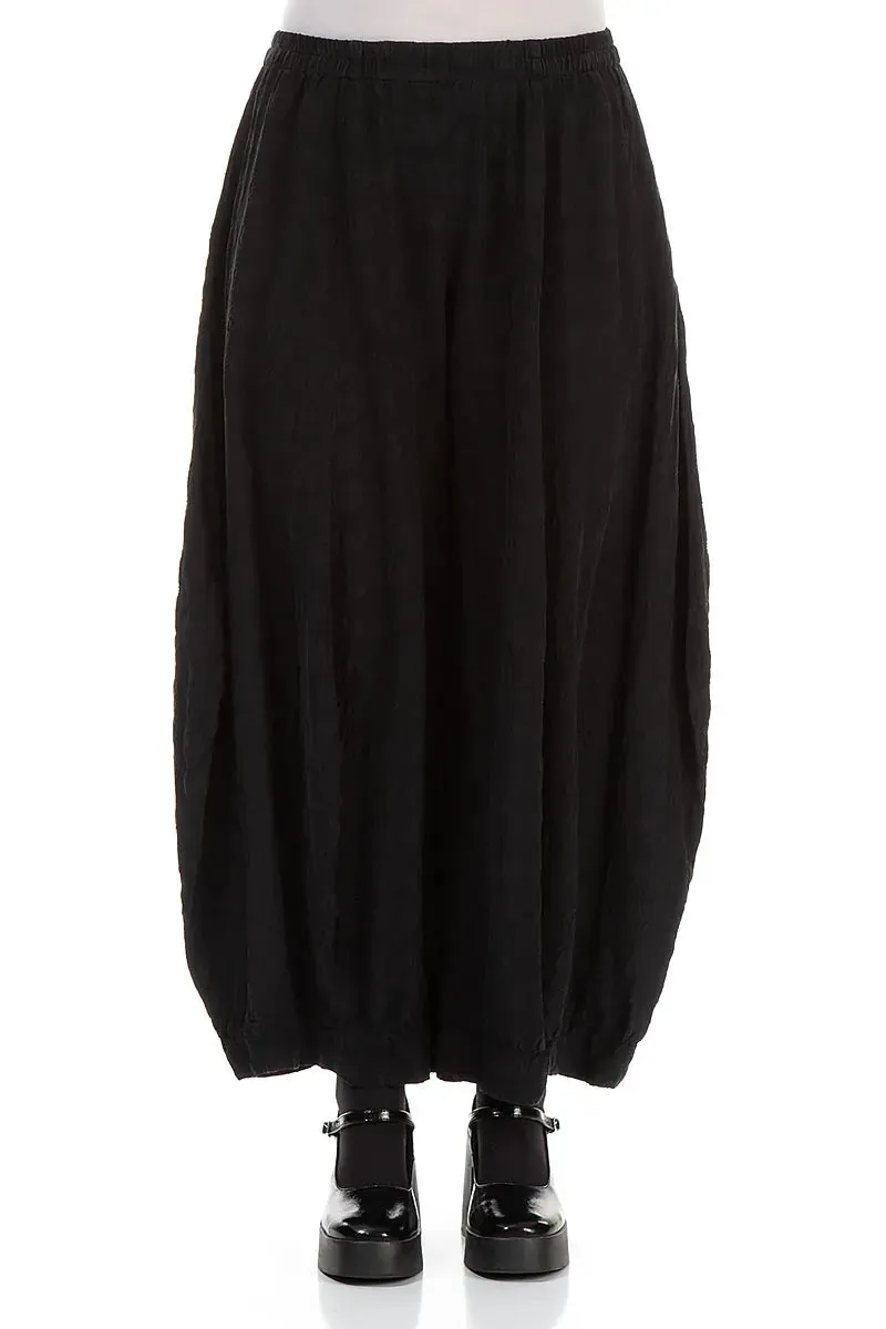 Flex Movement Active Appeal Wide Bubble Black Silk Trousers