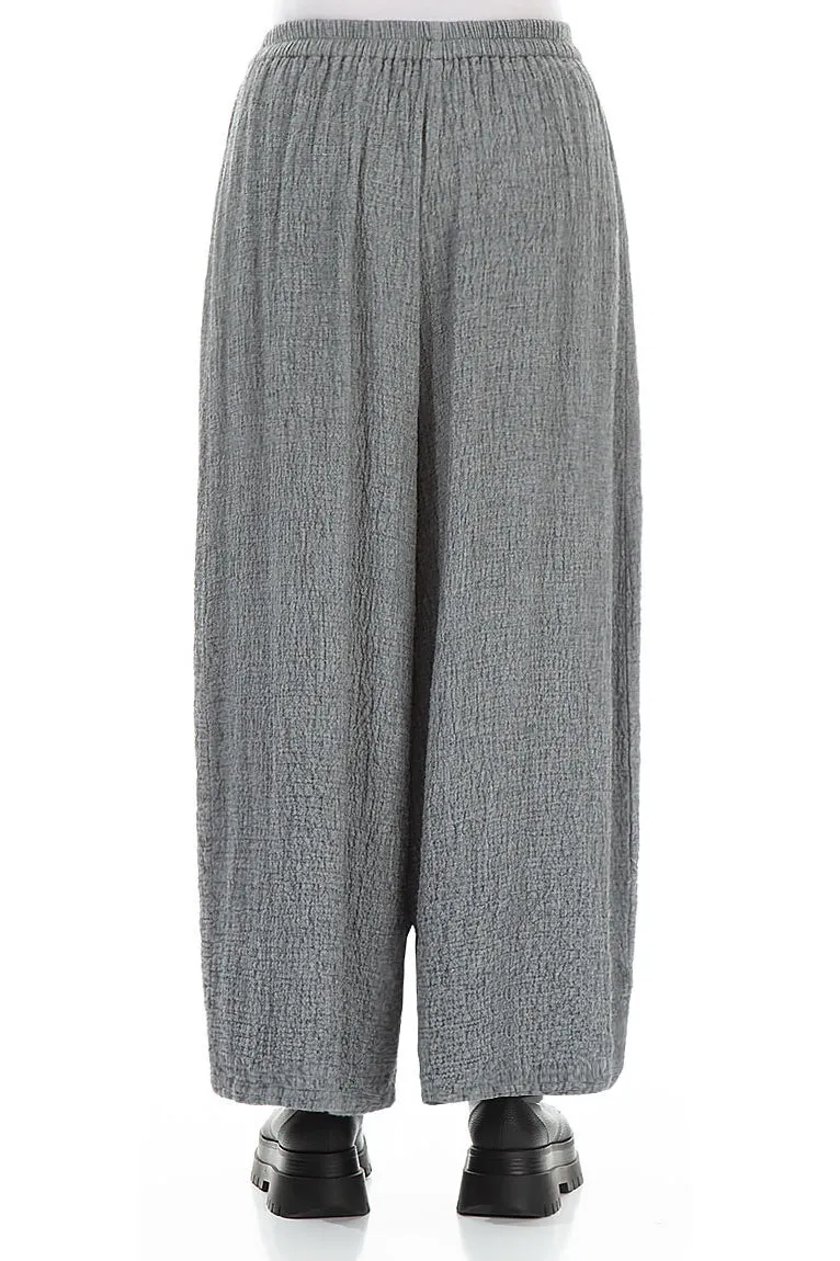 Wide Grey Wool Trousers Functional Layer LowProfileWaistband