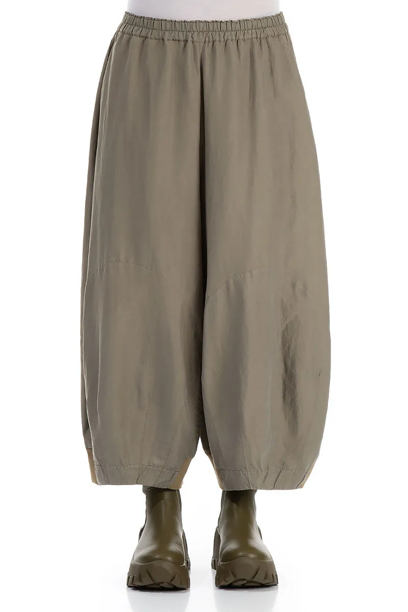Wide Silver Sage Silk Cotton Trousers Perfect Pair