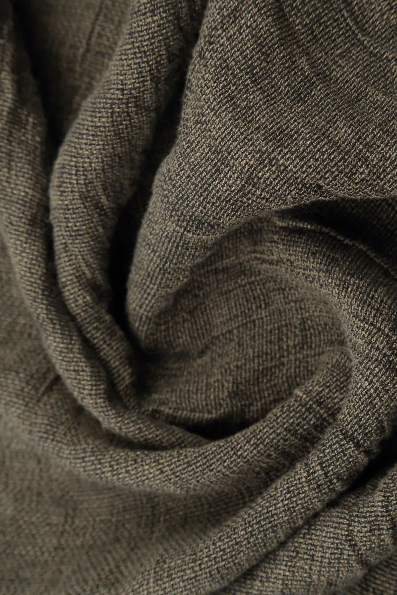 Performance Design Fit Fashion Comfort Wear Wide Tie Up Silver Sage M??lange Linen Trousers