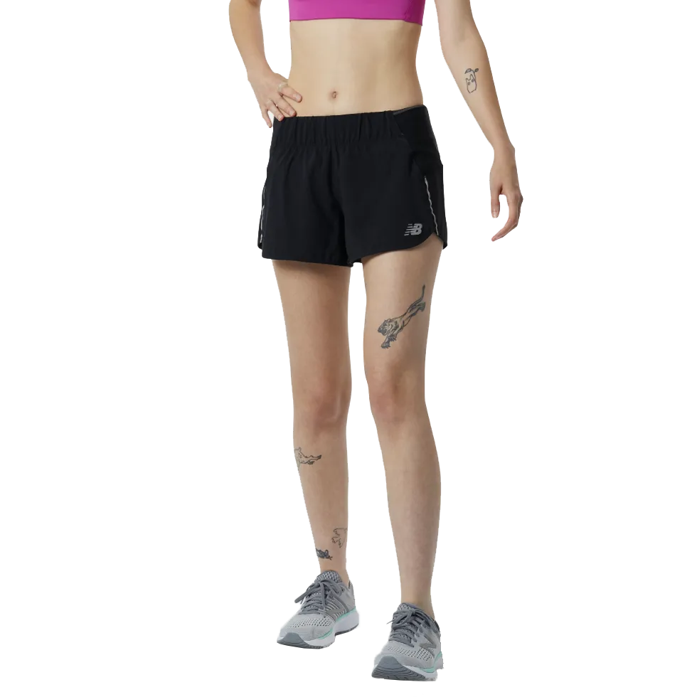 Linen blend Reinforced Stress Points Women's Impact Run Short 3"