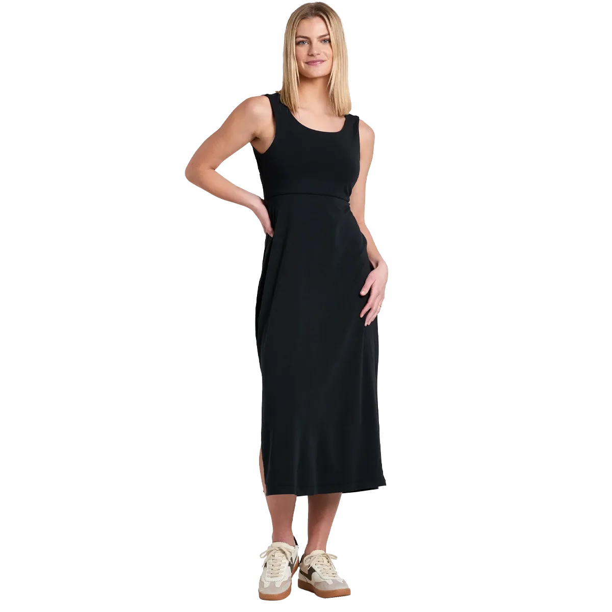 Double Needle Stitching Comfort Fit Wear Women's Lyra Midi Dress