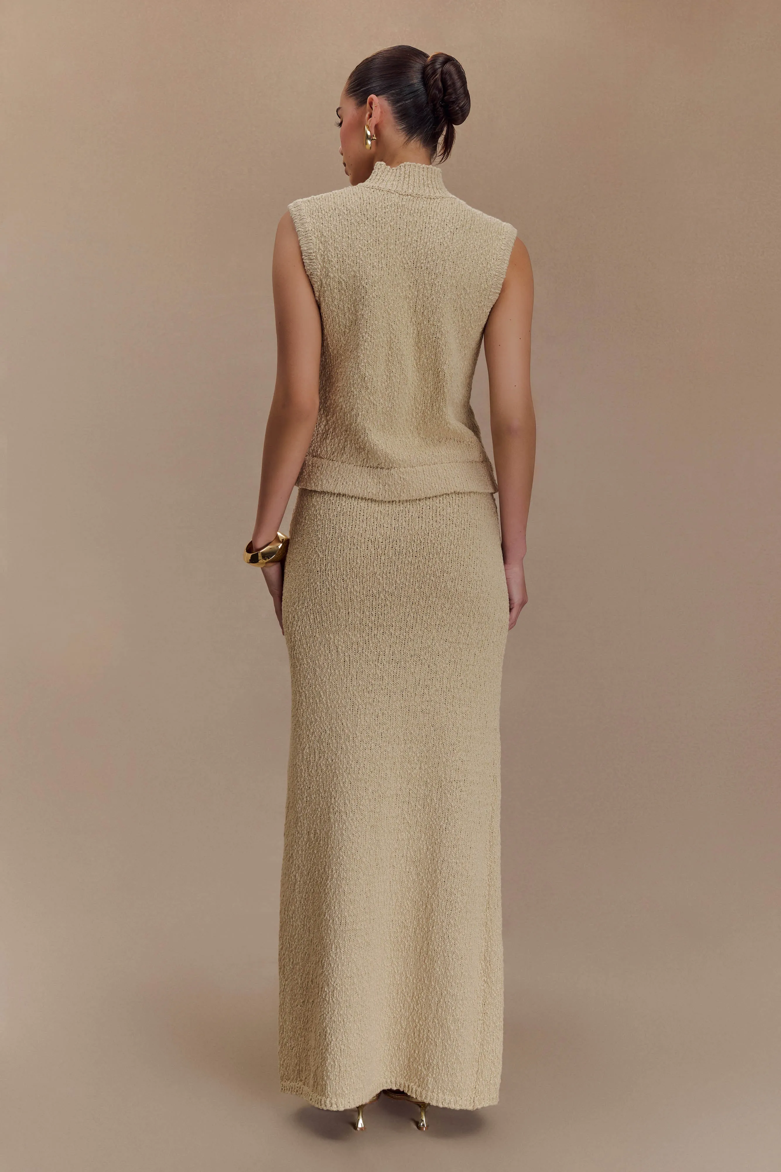 Azalea Sleeveless Knit Top - Wheat AntiPillingTechnology SeamFreeShoulder