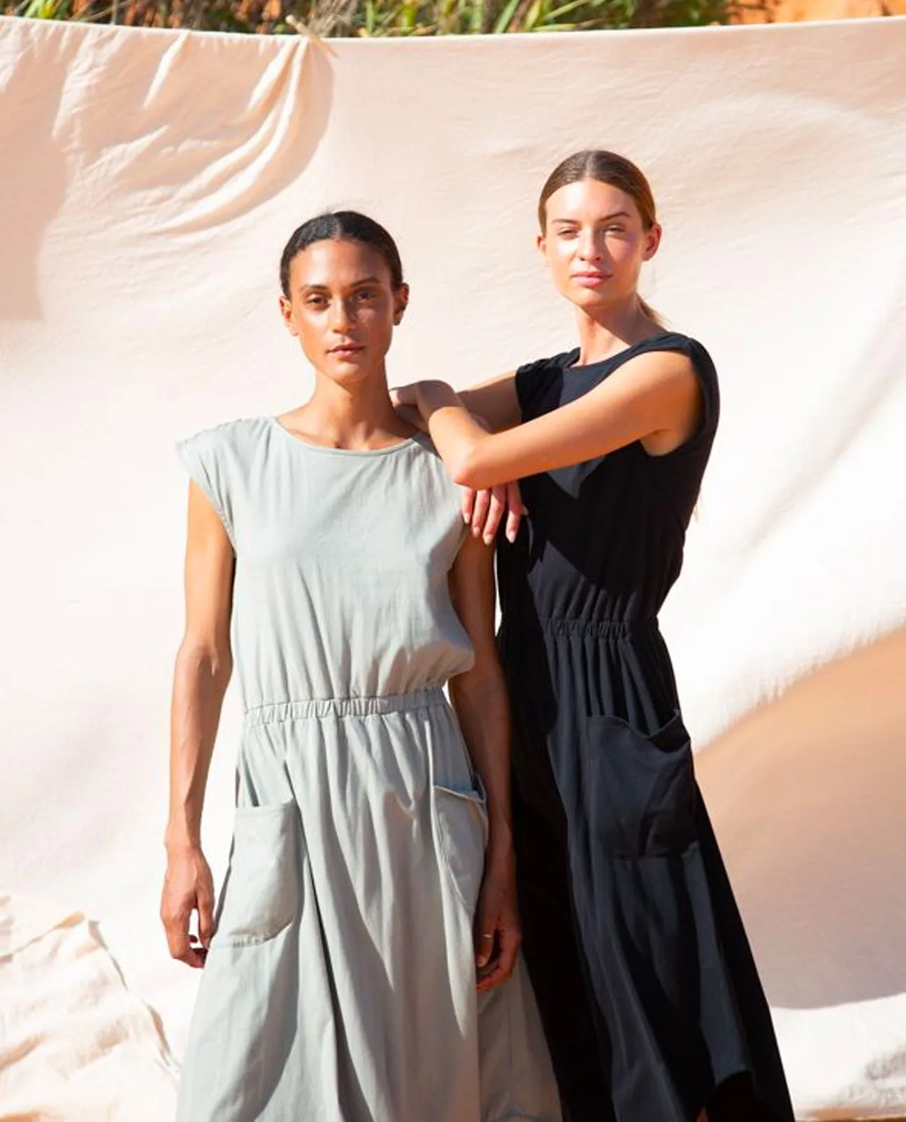 Zerlina Organic Cotton Dress In Soft Sage Tear-resistant